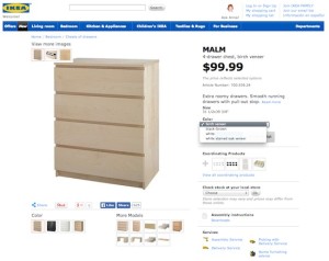 What Nike.com (and Others) Can Teach You About Building Persuasive Product Pages image ikea color selection2 1 300x238