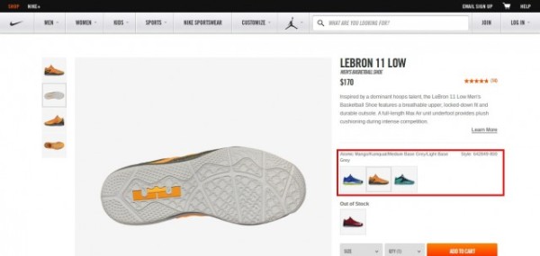 What Nike.com (and Others) Can Teach You About Building Persuasive Product Pages image Lebron 11 Low Alternative Versions 1 e1408127492294 600x285