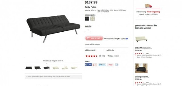 What Nike.com (and Others) Can Teach You About Building Persuasive Product Pages image target futon 1 e1408127034208 600x285