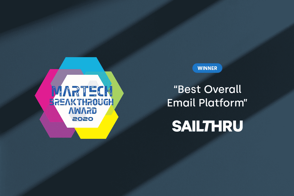 MarTech Breakthrough Award Names Sailthru “Best Overall Email Platform”